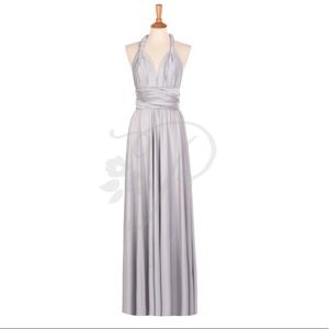 Light Grey/Silver Infinity Bridesmaid Dress